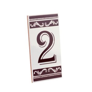 Número Residencial Cerâmica Clássico -2